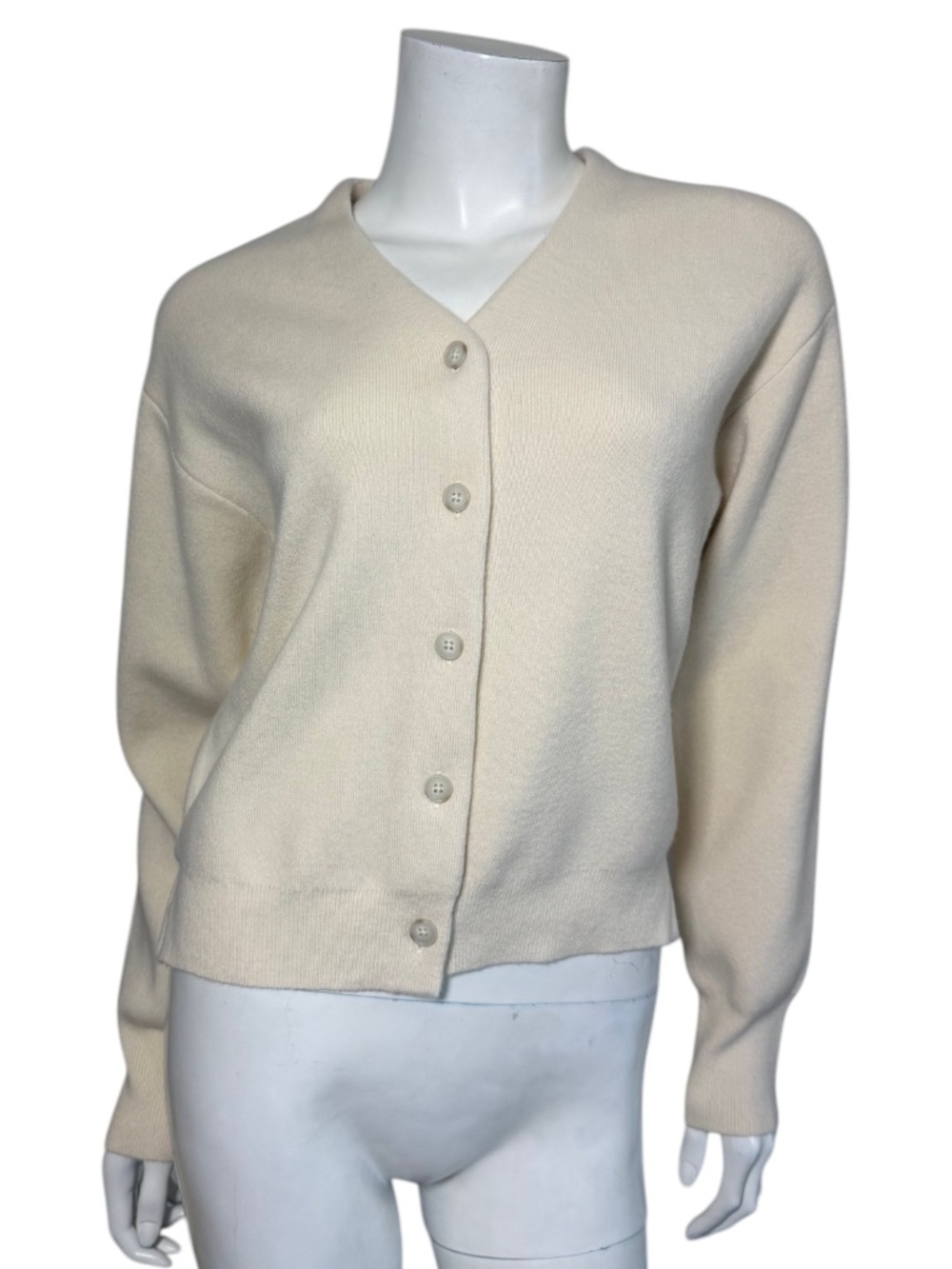 Guest in Residence Cashmere Collegiate Cardigan in Cream Size XS